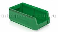 Складской лоток/контейнер для зап. частей, крепежей, зеленый, 400x225x150 мм