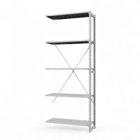 Секция приставная стеллажа металлического ТСУ Универсал, 2500x760x400 мм. Полки: метал. перф.  5 шт.