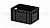 Евроконтейнер открытые ручки/усиленное дно (черный), 400x300x220 мм
